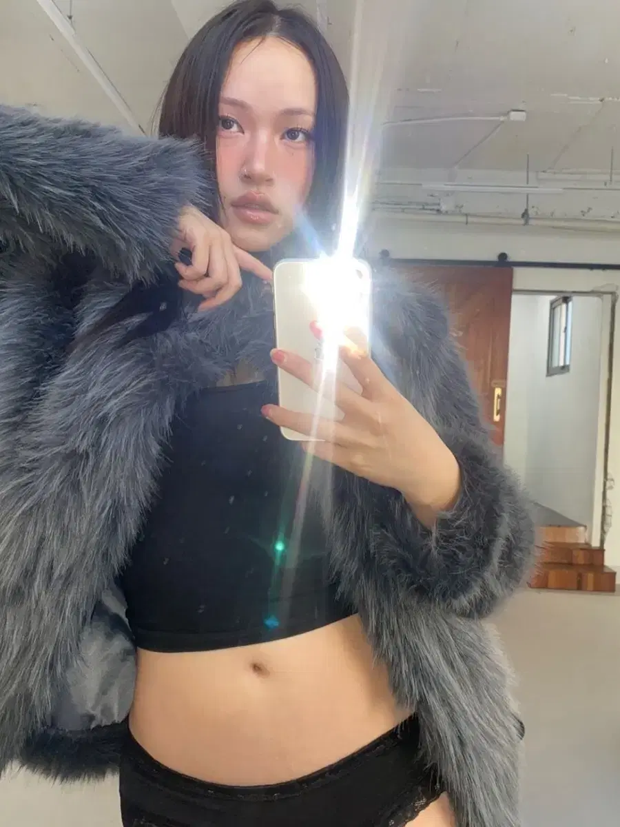 [TOOMUCHTAX] FAUX FUR COAT (GREY) 새상품